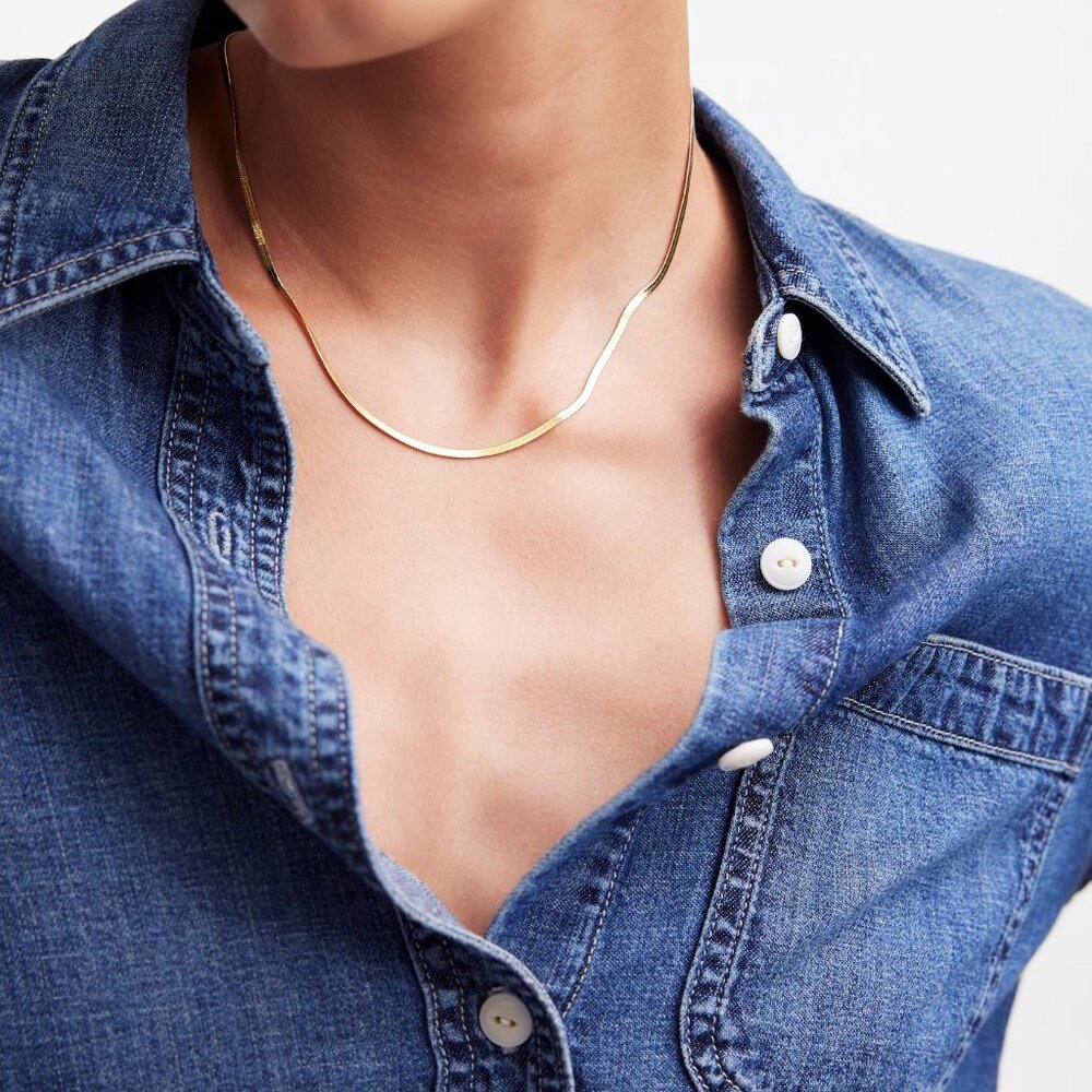 [NWT] Madewell Skinny Herringbone Chain